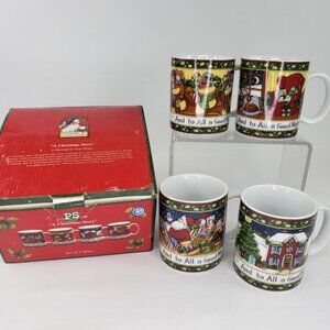 Portmeirion Studios Susan Winget A Christmas Story Set 4 Coffee Mugs Cups w/ BOX